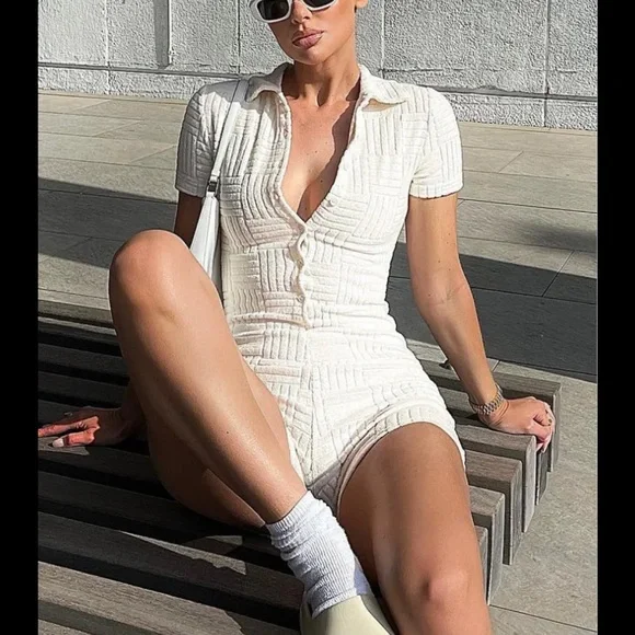 White Fox Cream Playsuit - Picture 8 of 8